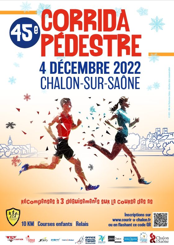 Affiche de la 45e Corrida des Lumières, 2022